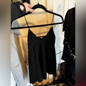 Kendall and Kylie Black Babydoll Dress